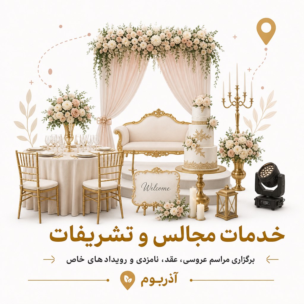 خدمات مجالس و مراسم در تبریز و استان آذربایجان شرقی